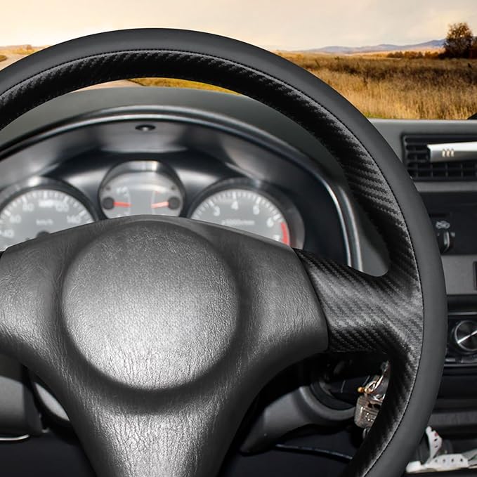 MEWANT Hand Stitch Steering Wheel Cover for Toyota RAV4 1998-2003 / Celica 1999-2006 / Corolla 2003-2008 / Matrix 2002-2008 / MR2 1999-2007 / Supra/Caldina, Custom Fit DIY Wrap Interior Accessories