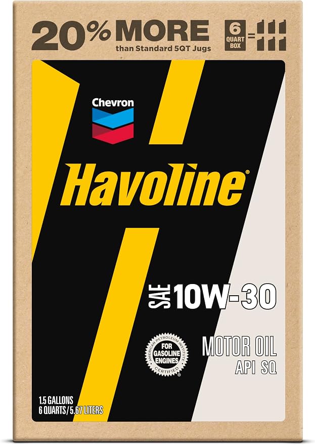 Havoline Motor Oil 10w40 Smart Change Engine Oil, 10W-40, 6 Quarts, Pack of 2