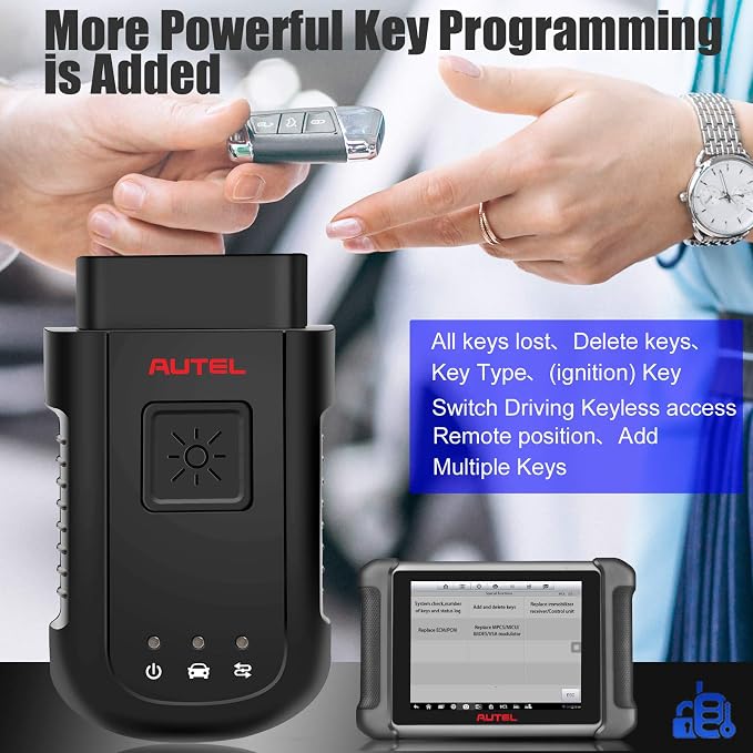 Autel MaxiSYS VCI100 Compact Bluetooth, Maxivci V100 Wireless Diagnostic Interface, Vehicle Communication Interface, OBD2 Connector Adapter Dongle, Compatible for MS906BT MK906BT