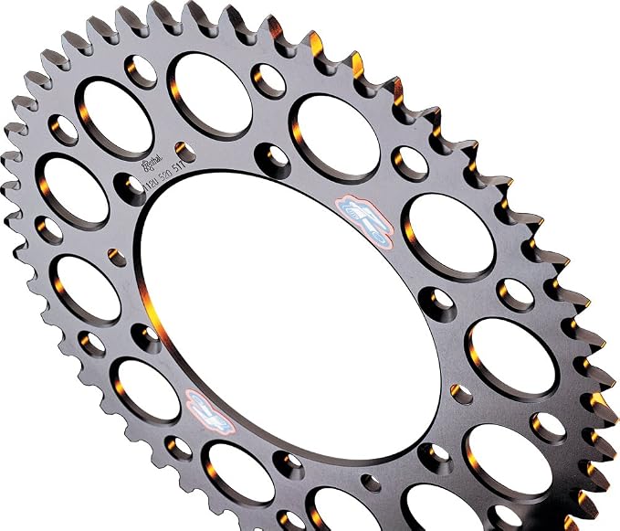 Renthal Rear Sprocket (420 / 52T) (Black) Compatible with 01-19 Kawasaki KX85