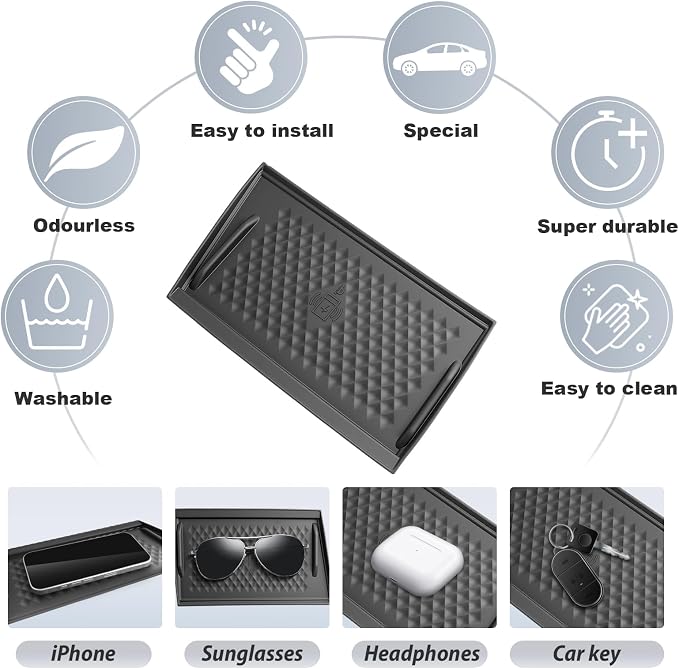 SKTU for 2025 2026 Nissan Murano Accessories Wireless Charging Mat for 2025 2026 Nissan Murano (SV/SL/Platinum) Center Console Non-Slip Pad 2025 2026 Murano Console Mat 2025 2026 Murano SL Accessories