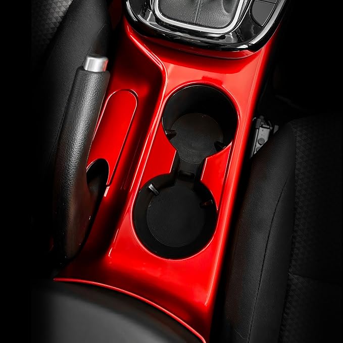 YOUTOOCAR Water Cup Holder Trim Cover Compatible with Kia Soul 2020-2026 Accessories (Red)