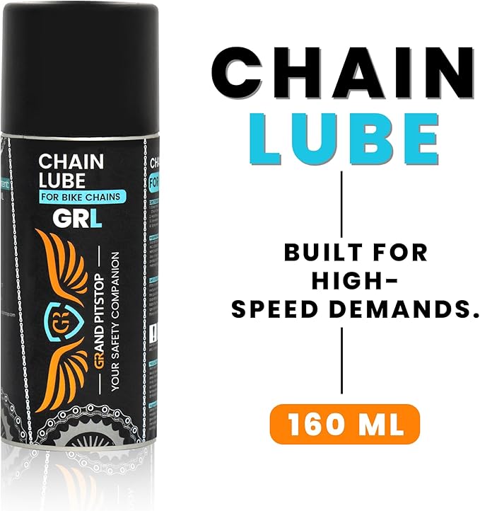 GRAND PITSTOP Chain Cleaner, Degreaser 160ml and Chain Lube, Greaser, 160ml Motorcycle Bike Chain Cleaner for all bikes Motorcycles, Super Durable