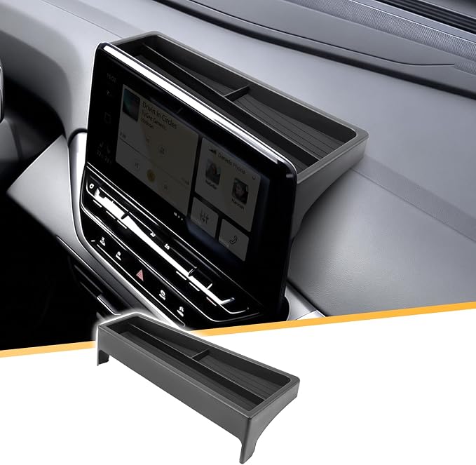 For VW ID.4 Dashbaord Center Console Organizer for 2025 2026 VW ID.4 (S/Pro/Pro S/Pro S Plus) Center Console ABS Storage Tray Insert, OEM Fit, Non-Slip Waterproof Interior Accessories - 12.9 Inch ONLY