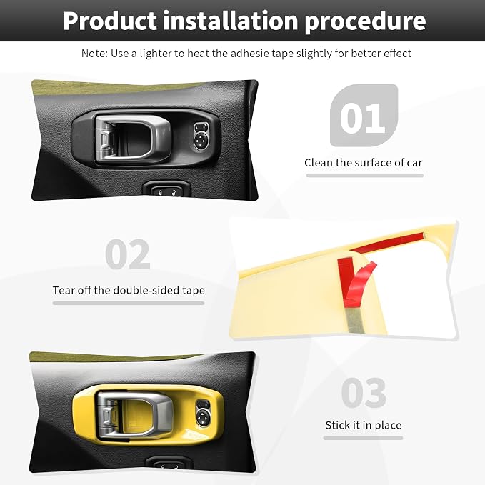 21PCS Yellow Interior Trim Kits Fit for 2018-2023 Jeep Wrangler JL JLU & Gladiator JT 4Door Interior Decor Accessories Dashboard AC Headlight Switch Roof Speaker Inner Door Bowl Steering Button Frame