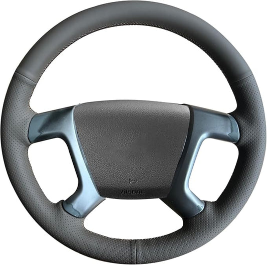 Loncky Leather Steering Wheel Cover for Chevrolet 2008-2013 Silverado 1500 /Silverado 2500 3500/2007-2014 Tahoe/2007-2014 Suburban 1500/2007-2013 Avalanche 1500/2009-2015 Traverse/Express