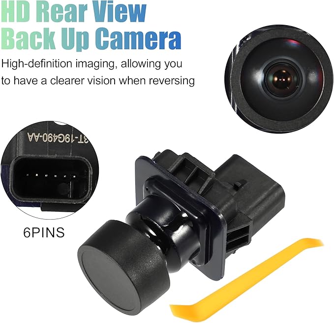 X AUTOHAUX Back Up Camera EL3T-19G490-AA Rear View Park Assist Reverse Camera with Pry Bar for Ford F-150 2011-2014