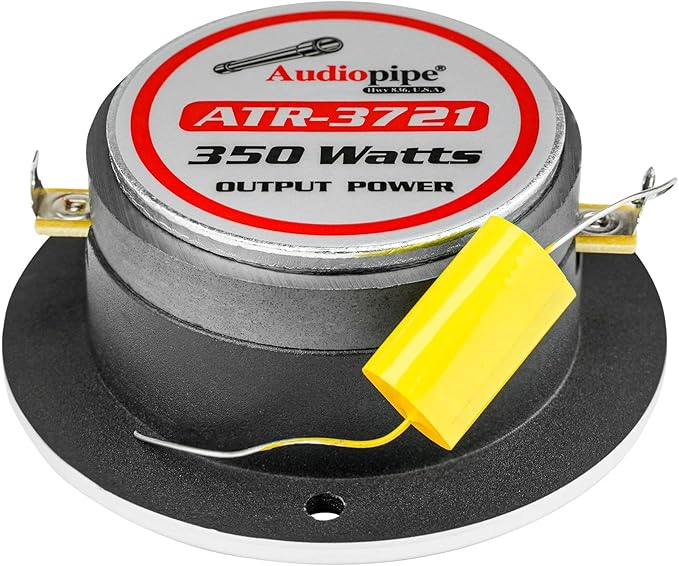 Audiopipe 2 Pair 3-3/4” Aluminum Bullet Titanium Horn Tweeters ATR-3721 350 Watts Max 4 Ohm