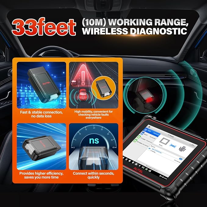 Autel MaxiVCI V150 Wireless Bluetooth Diagnostic Dongle, 2026 VCI 150 OBD2 Connector Adapter Car Communication Interface, Work w/Autel Scanner MK900BT MP900BT MP900Z-BT MP900TS MK900TS MX900TS TS900