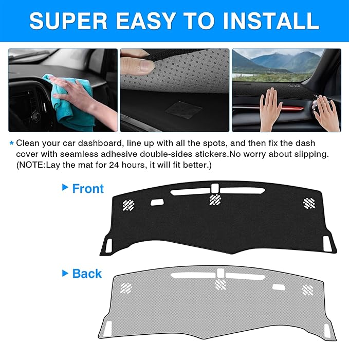 Autorder Dashboard Cover Mat for 2025 2026 Chevy Chevrolet Equinox Accessories Dash Cover Upgrade Velvet Dash Mat UV Rays Protector(Not for Chevrolet Equinox EV)