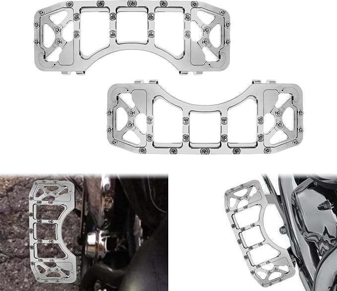 MX Wide Driver Floorboards CNC Aluminum Foot Pegs Fit For Harley Touring Road King Road Glide Street Glide Electra Glide Trike Softail Dyna Chrome