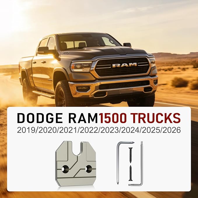 Sun Visor Repair Kit Compatible with RAM 1500 2019-2026, 1 Pack Sun Visor Clip for Trucks, Aluminum Alloy Visor Clip, Car Repair Kit Accessories, Ram 1500 Accessories,Champagne