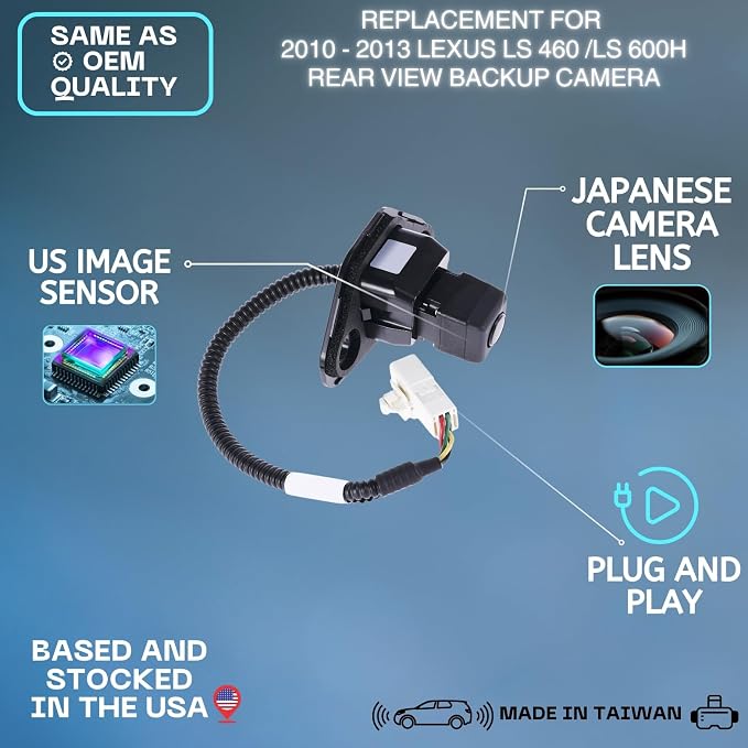 Backup Camera Replaces for 2010 2011 2012 2013 Lexus LS 460 /LS 600h OE Part# 8679050021 | 86790-50021