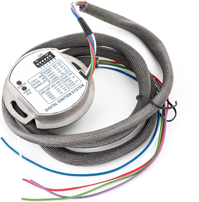 Topteng Motorcycle Single Fire Electronic Ignition Module fits for Harley Evolution, Ultima, Revtech, Shovelhead, & any Evolution