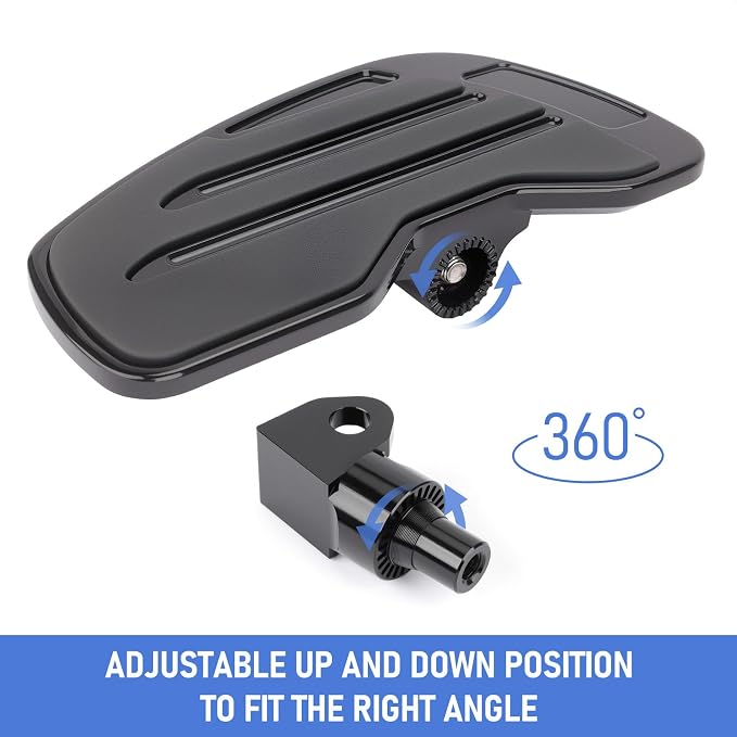 Anti-Slip Rider Floorboards Compatible with Honda Rebel 300 500 CMX300 CMX500 2017-2025 Front Footpegs Driver Aluminum Highway Pegs Accessories (Gloss Black A)