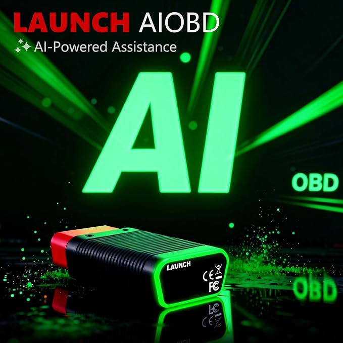 LAUNCH AIOBD AI-Powered Bluetooth OBD2 Scanner Full System AI-Assisted Diagnostic Tool OBD-II Code Reader Work with iOS/iPhone & Android