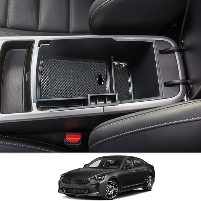 CDEFG Center Console Accessory Organizer for 2018 2019 2020 2021 Stinger, ABS Material Armrest Box Insert Tray Glove Secondary Storage Box