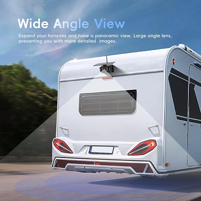Wireless Solar Backup Camera with 7-Inch HD IPS Display, IP69 Waterproof Magnetic Mount, Infrared Night Vision, No Wiring Easy Installation, Rear View Camera for Car/Truck/Trailer/RV