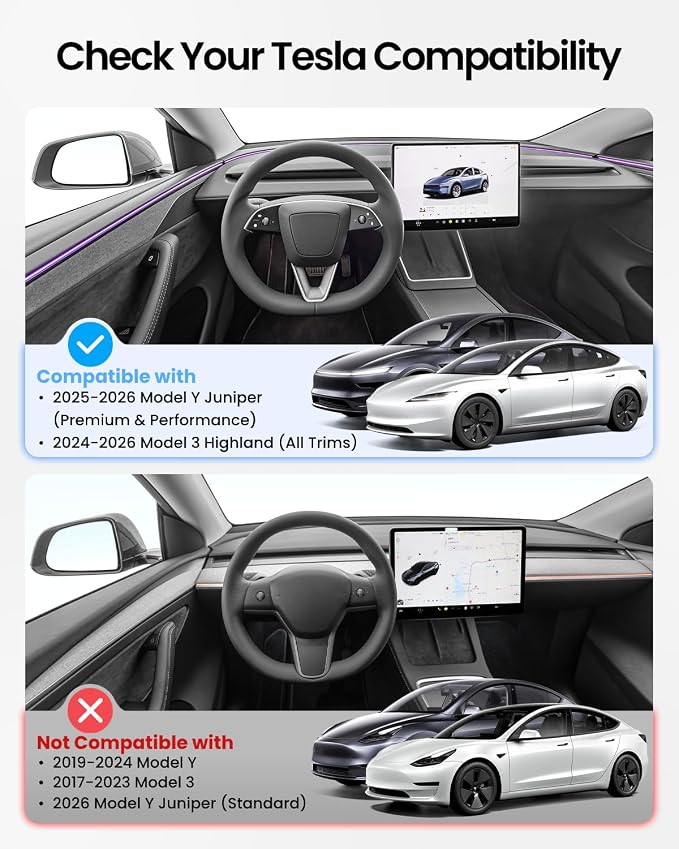 REEVAA 4-in-1 Center Console Organizer Set for Tesla Model Y Juniper & Model 3 Highland 2024/2025/2026, [Maximize Space, Zero Interference], Storage Trays with Odorless Pure Silicone Liners, Grey