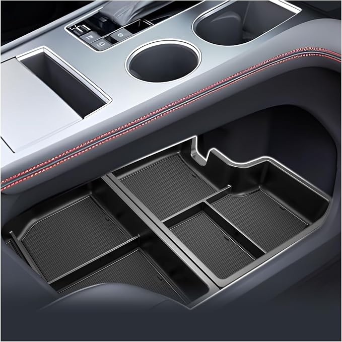 SXCY 2025 2026 Toyota Sienna Under Console Organizer Tray [Not for Console w/ Cool Box] for 2021-2025 2026 Sienna Accessories