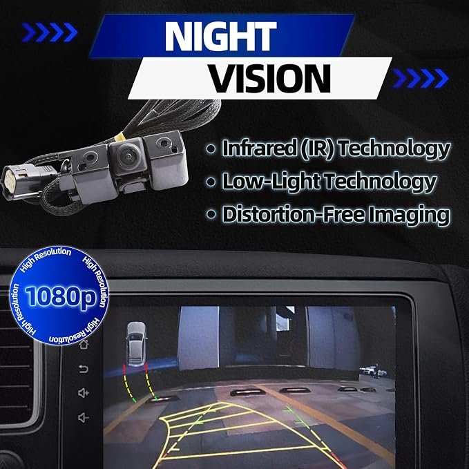 MITZONE Rear View Backup Camera for Car Compatible with 2014 2015 Chevy Cheyenne Silverado GMC Sierra 1500 2500 3500 Truck Pickup Parking Asist Camera 1080P HD 170° Wide-Angle 23306741 22803702