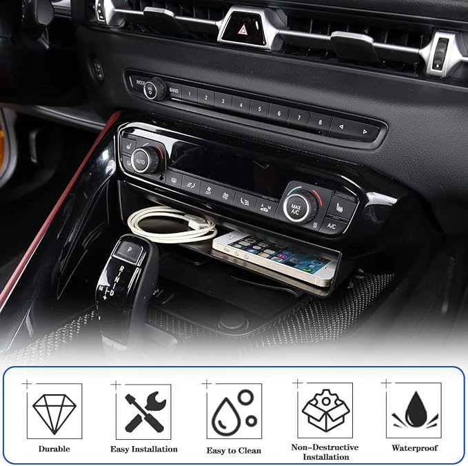Fit for Toyota Supra GR A90 A91 MK5 2019-2026 Center Console Storage Box, ABS Console Storage Tray Organizer, Auto Interior Storage Accessories