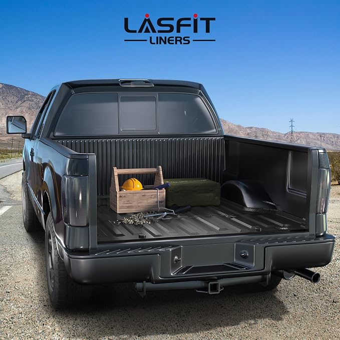 LASFIT 5.5FT Bed Mat Fit for Ford F-150 2004-2014 | Lincoln Mark LT 2006-2008 67" Truck Bed Box All Weather Protector TPE Durable Bed Liner Non-Slip Easy Clean-Not Fit for Drop in Bedlienr
