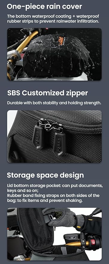 Loboo Tank Bag Ring Quick Disassembly And Non-Contact With The Paint Surface Of The Fuel Tank Will Not Damage The Paint Surface, Compatible With Kawasaki Versys 650 1000 Z1000 Z 900 RS
