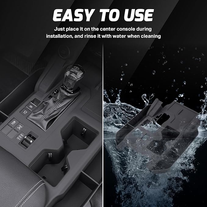 Black Gear Shift Panel Trim Cover for 2025 2024 Toyota Land Cruiser 250 Prado J250 LC250 Interior Accessories Center Console Side Storage Box Organizer Silicone Protective Pad
