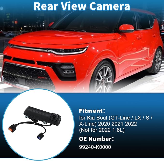 Rear View Camera for Kia Soul 2020 2021 2022 Park Assist Backup Reverse Camera Replace No.99240-K0000/99240K0000