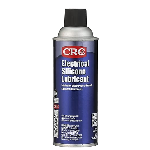 CRC Electrical Silicone Lubricant 02094 – 10 Wt Oz., Premium Grade Silicone Aerosol for High Temperature Applications
