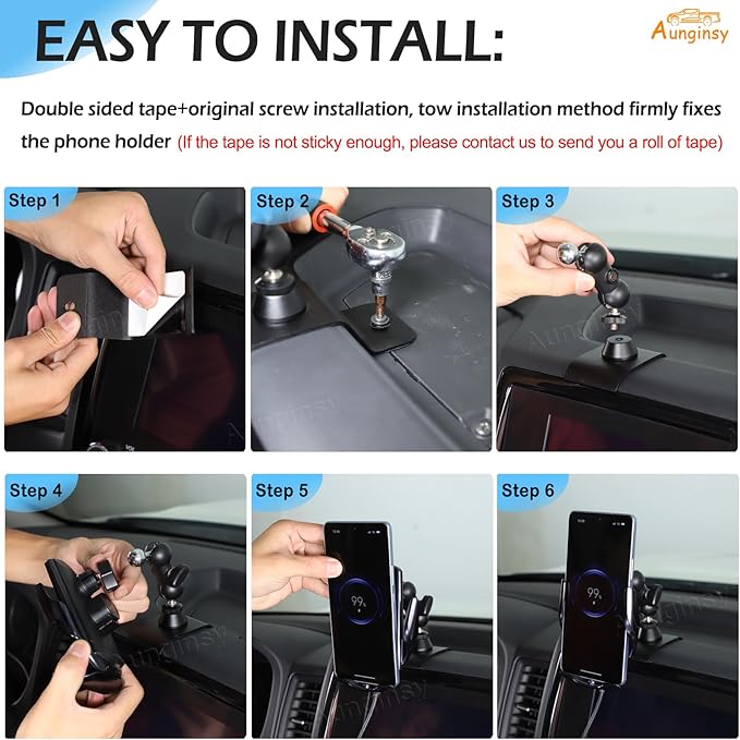 Aunginsy Car Phone Mount Compatible with Nissan Frontier 2022-2024 Center Console Phone Holder Dash Panel Mobile Phone Bracket Universal Cell Phone Navigation Stand Fit All Smart Phones Accessories