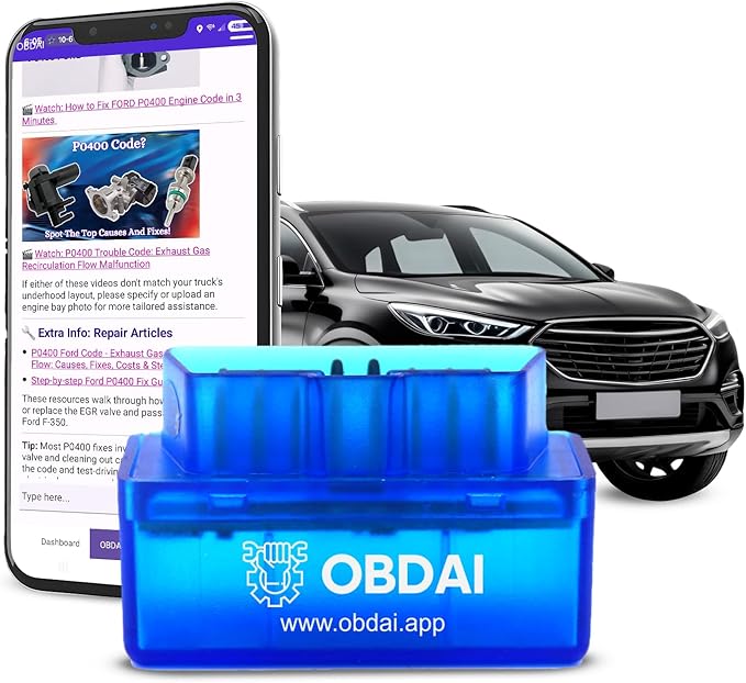 AI-Powered OBD2 Scanner, Wireless Vehicle Diagnostic Tool with Visual Repair Assistance, iOS Android Windows Compatible, Universal Fit for 1996+ Vehicles