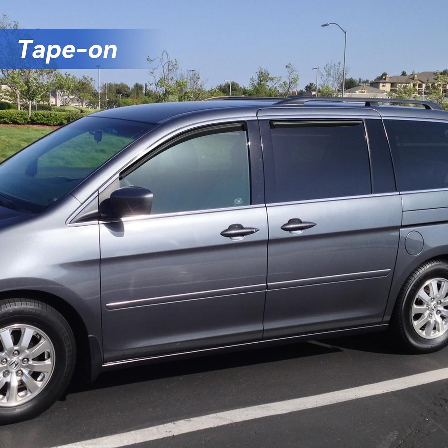Window Visors Rain Guards for 2005 2006 2007 2008 2009 2010 Honda Odyssey, Out-Channel Window Vent Wind Deflectors Visors Shades for 05 06 07 08 09 10 Odyssey