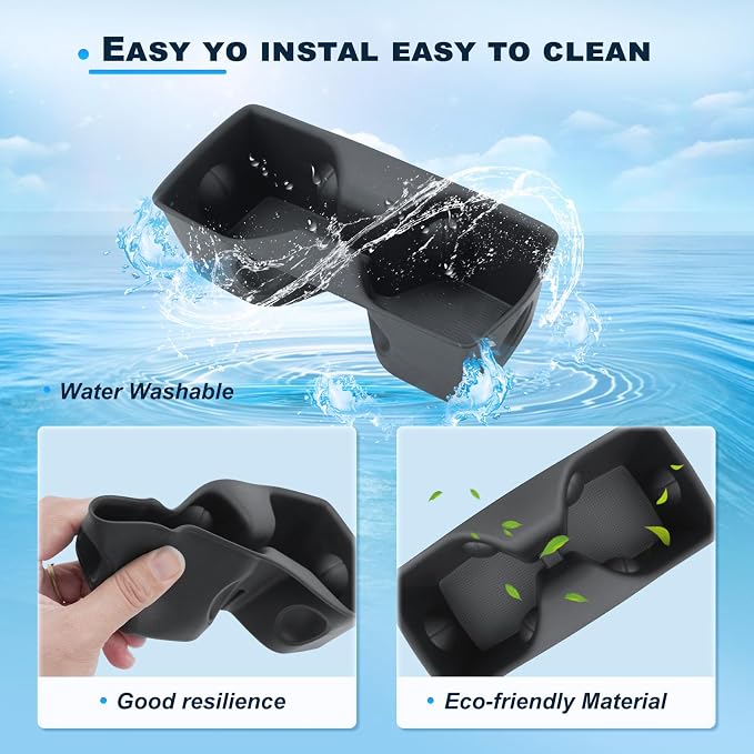BIXUAN 2026 RAV4 Cup Holder Insert For 2026 Toyota RAV 4 Console Cup Holder Silicone Drink Cup Holder Liner Waterproof Anti-Slip No Rattling Easy to Clean 2026 RAV 4 Accessories
