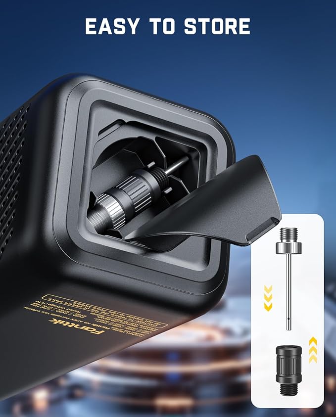 Fanttik X9 APEX Portable Air Compressor for Car Tires, 35s Fast Inflation, 150PSI Cordless Tire Inflator with Light and Power Bank, Suitable for SUV, Sedan, Motorcycle, Bike, Ball,Black