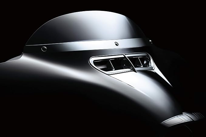 Kuryakyn 1387 Motorcycle Accessory: Smooth Windshield Trim for 2014-19 Harley-Davidson Motorcycles, Chrome
