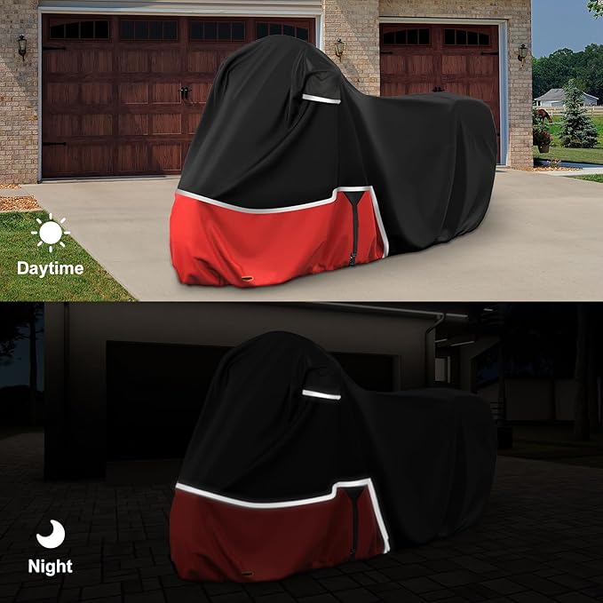 Waterproof Motorcycle Cover Replace for Honda Adventure Model, 420D Oxford Cloth Honda Africa Twin,CRF250f, CRF300l and NC750X/CB500X/XR150L Motorcycle Cover for Snow Rain Dust Protection