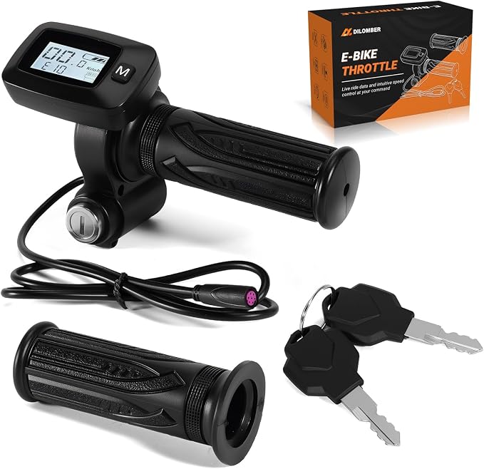 Upgraded E-Bike Throttle 48V w/M Button Fits for Tutti/Tutto/Tuttio Soleil01 Electric Dirt Bike Soleil 01 Only New Version (with M), Non-Interchangeable with Old Throttle (Without M)