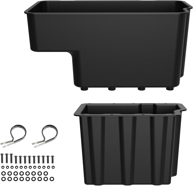 Under Seat Storage Box for Kawasaki Mule 4000 4010 2009-2026 Accessories, 14L Passenger Side Tool Storage Organizer Box Under Seat Combined Durable PP Bin for Kawasaki Mule 4000 4010 2009+