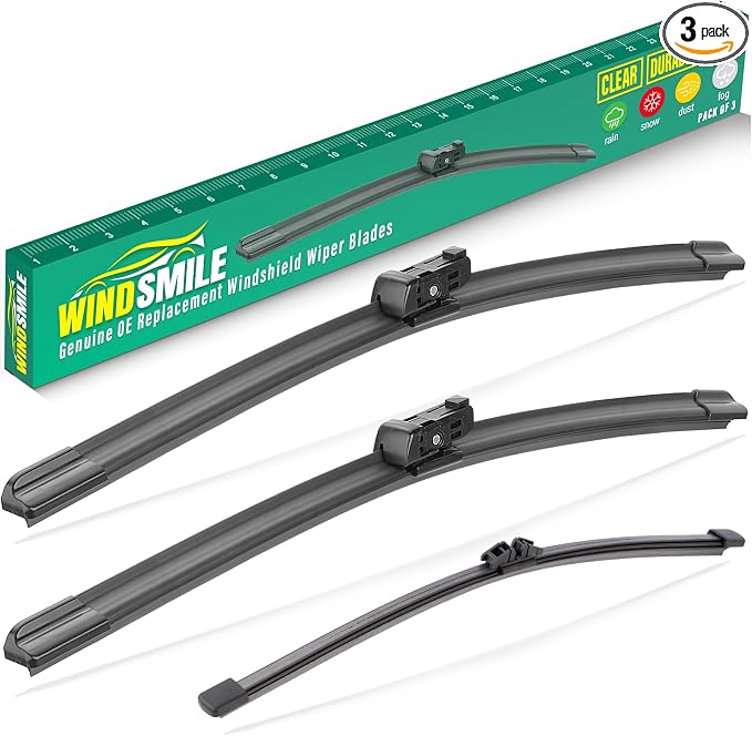 24" 20" 14" Windshield Wiper Blades Replacement for Volvo XC40 2019-2025 / XC90 2016-2025 / XC 40 Recharge 2021-2024 / V90 Cross Country 2017-2025 Premium All Weather Front Rear Wipers-(Pack of 3)