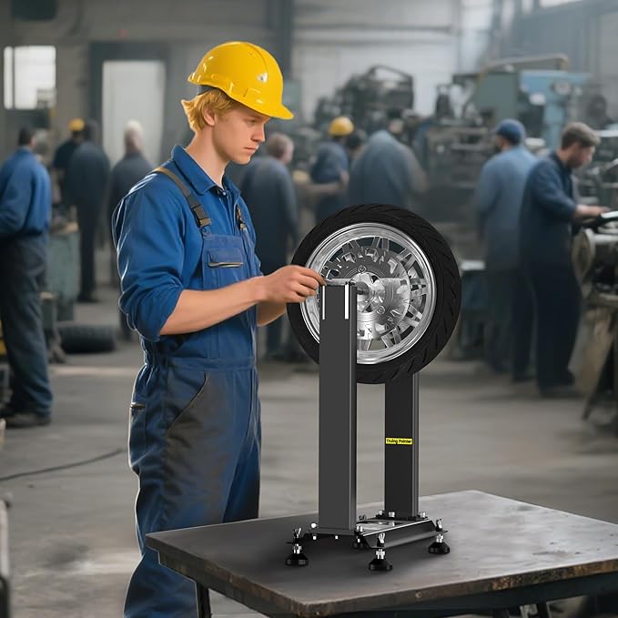 Motorcycle Wheel Balance Stand, Heavy-Duty Single-Axle Wheel Balancing Tool for Static & Dynamic Tire Alignment, Balancer for Sport and Dirt Bike Wheels (Single-Axle Standard)