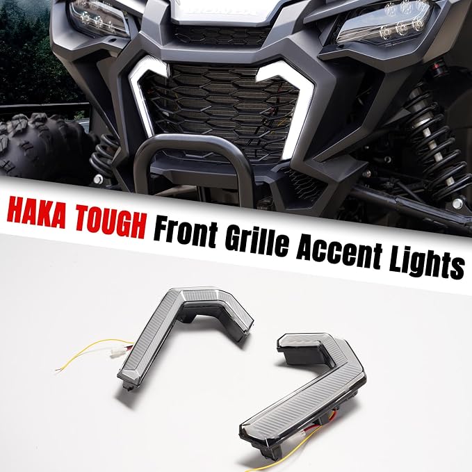 HAKA TOUGH Turn Signal Fang Lights for Honda Talon 1000/1000R/1000X 4 Accessories 2022-2024, Front Grille Accent lights for Talon 1000 Signature lights Grill Lamps Turn Signal, 2PCS