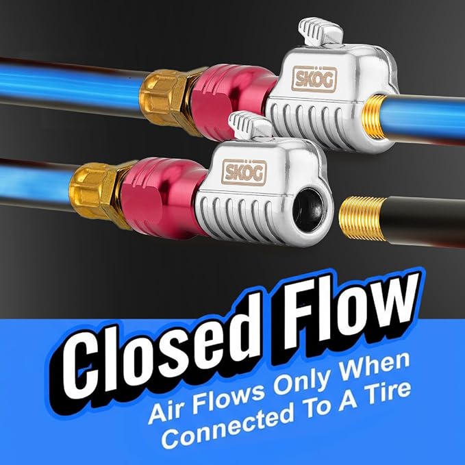 SKÖG Chuck Mates 1/4" NPT Platinum Series Locking Quick-Connect for Tire Inflation |Patented RatchetSeal Leak-Free Design | (Closed-Type)
