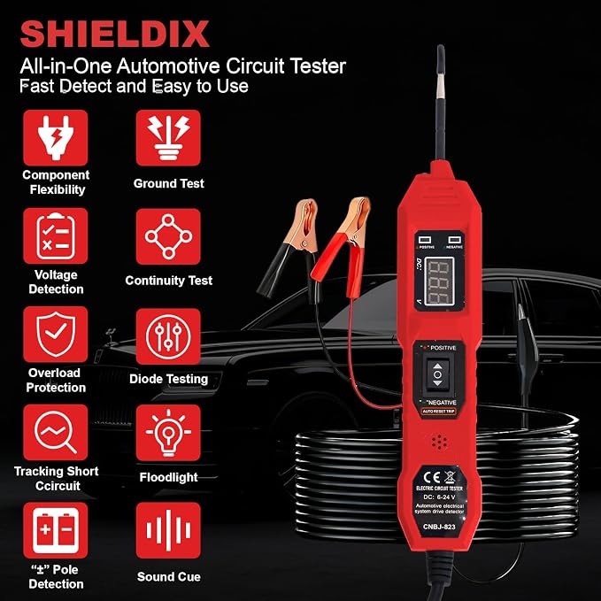 V511 OBD2 Scanner & Power Circuit Probe Tester