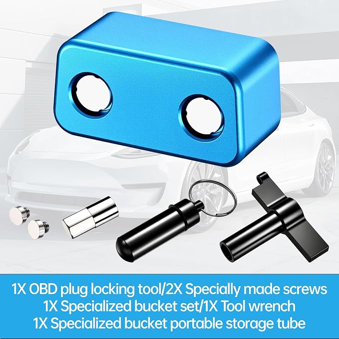 OBD2 Port Anti-Theft Lockout Tool, OBD Port Protector for Cars/SUV/Trucks、obd2 Lock Anti Theft Protector (Blue)
