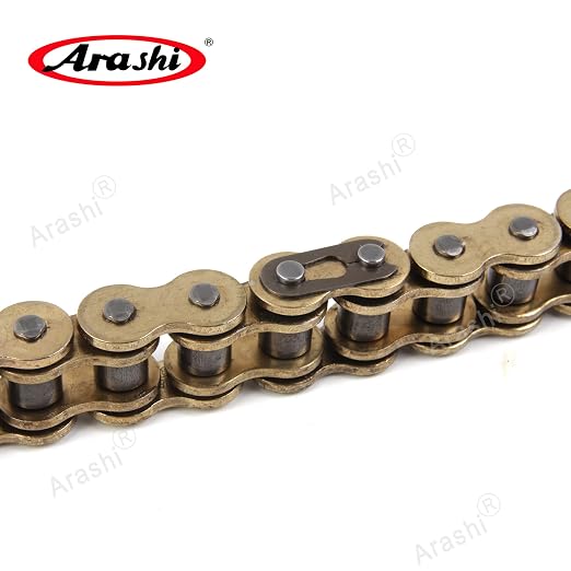 Arashi 530 O-Ring Drive Chain 120 Links with Connecting Master Link for Suzuki GSX1300R GSXR 1300 Hayabusa 1999-2022, Bandit GSF 1250 1250S 2007-2009, Motorcycle Accessories Parts Gold
