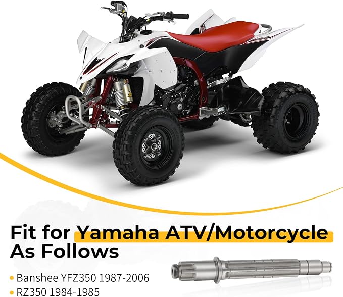 M MATI Transmission Drive Counter Output Sprocket Shaft for Yamaha Banshee YFZ350 1987-2006 RZ350 1984-1985 29L-17421-00-00