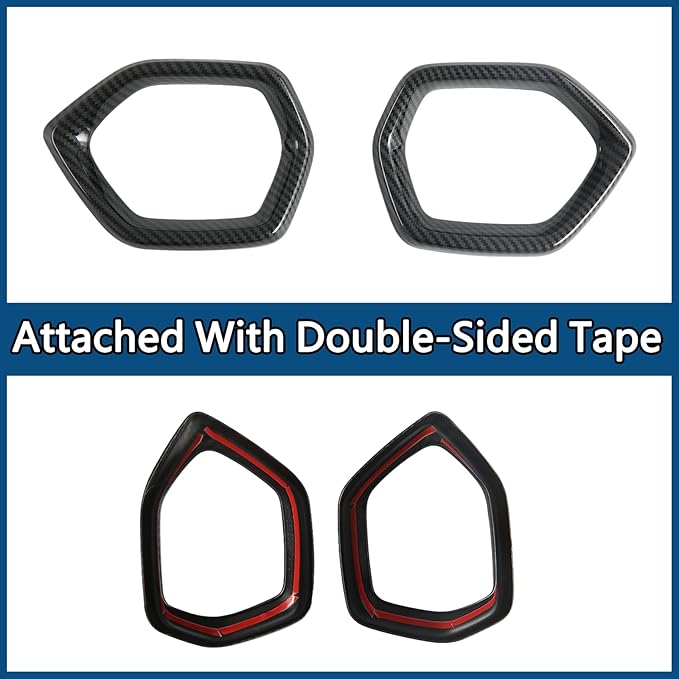 2 Pcs Front Side Air Conditioning Outlet Vent Frame Grille Cover Protection Trim for Chevrolet Trailblazer 2024-2026 Interior Accessories Decoration (Imitation Carbon Fiber Pattern)