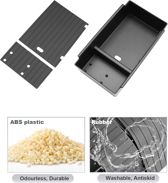 SKTU for 2021-2025 Mitsubishi Outlander Sport Accessories Center Console Organizer 2021-2025 Outlander Sport Console Tray 2021-2025 Outlander Sport ABS Insert Console Organizer (Not for Outlander)
